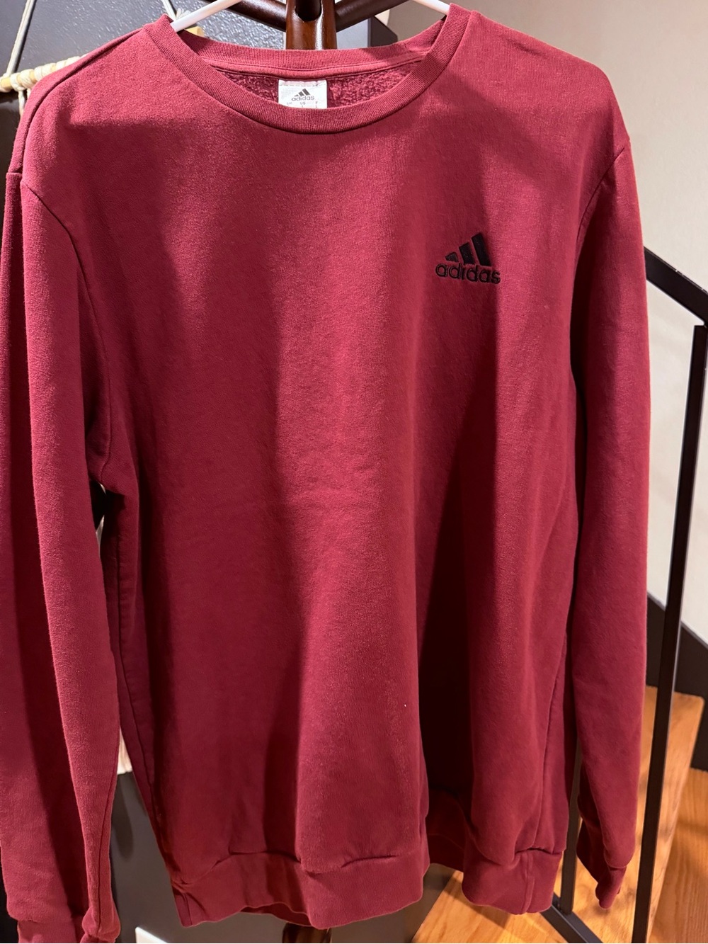 adidas Women’s Burgundy / Maroon Crewneck Sweatshirt
